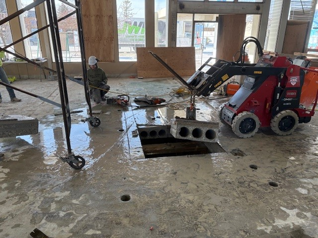 Interior floor cutting